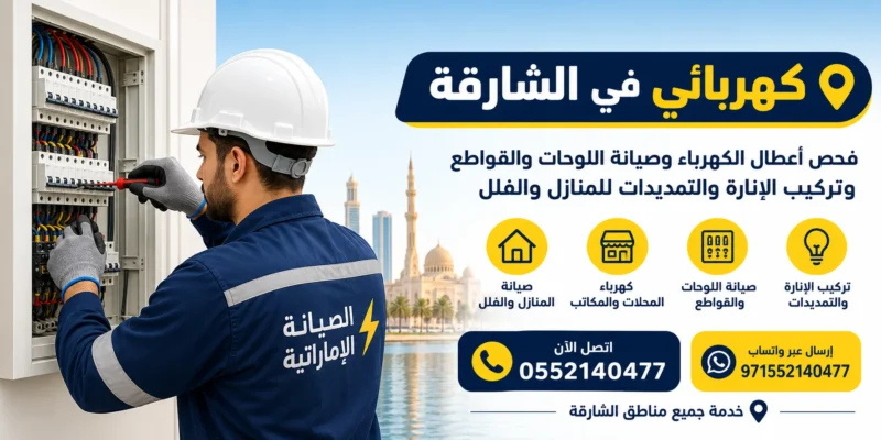 كهربائي منازل في الشارقة